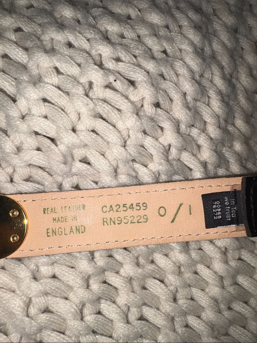 Vintage Ted Baker Gold Hardware Women's Belt